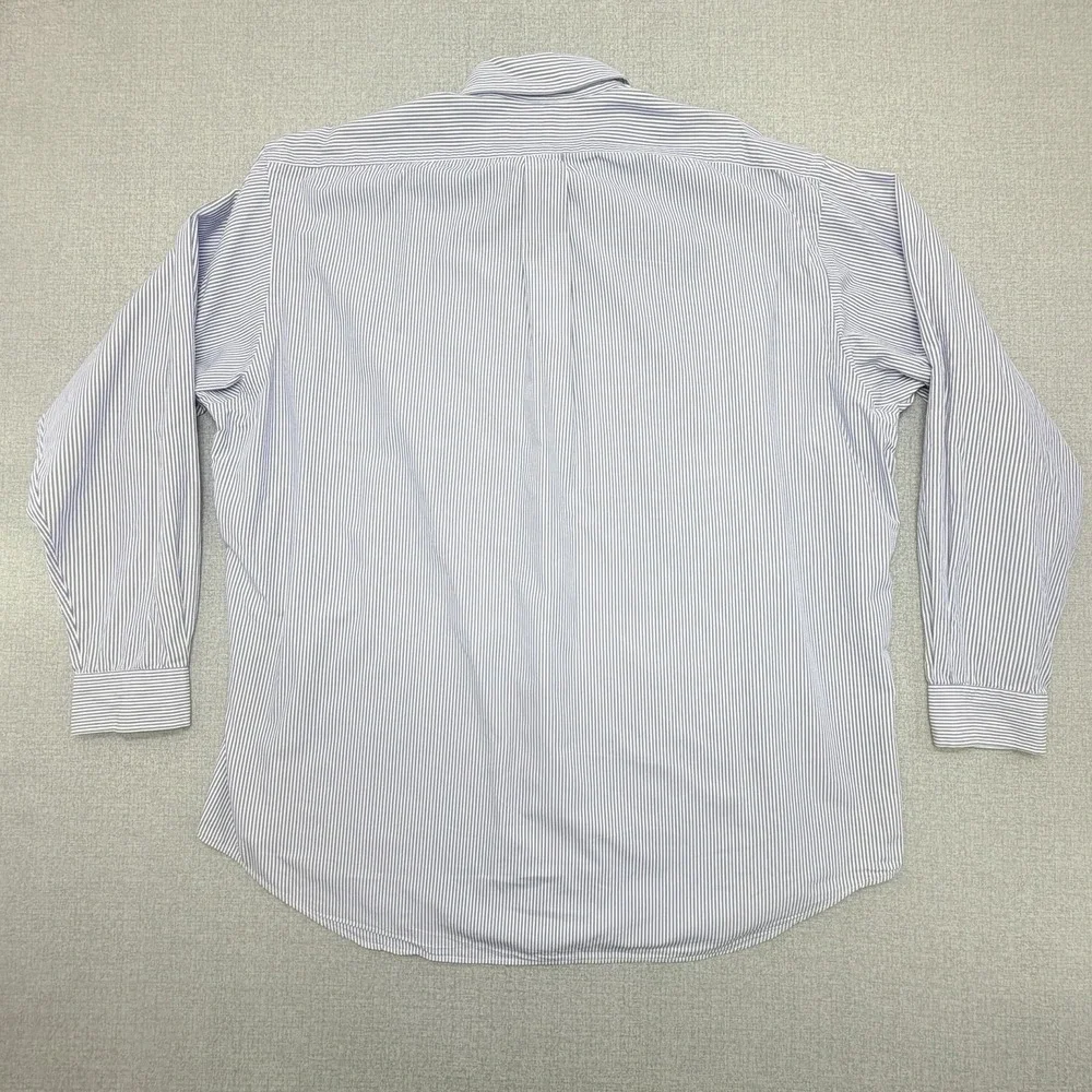 Polo Ralph Lauren Blake Shirt XL Men's Blue White Stripe Button Down 100% Cotton